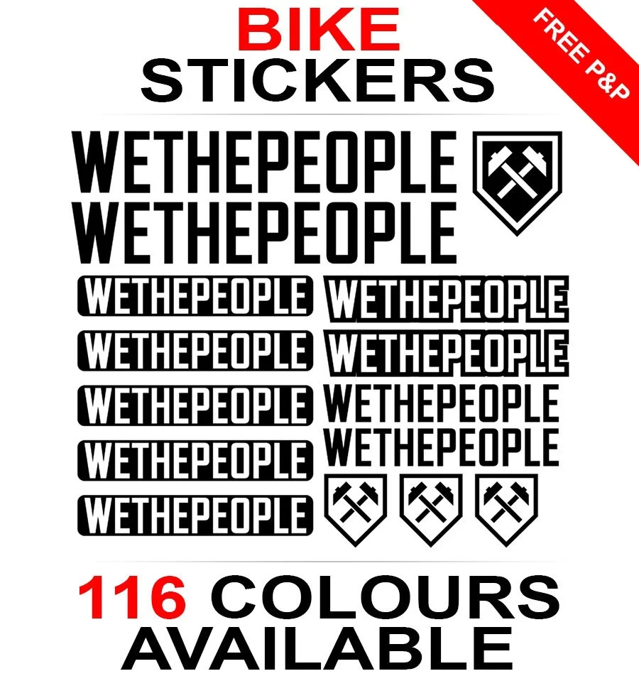 

For 1Set We The People decals stickers sheet (cycling, mtb, bmx, road, bike) die-cut Car Styling