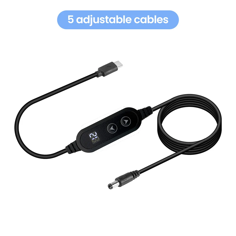 Typ C zu DC Power Boost Kabel 5V/9V/12V/15V/20V Boost Linie 8 Adapter USB C zu DC Jack Stecker Schnelle Aufladung für Wifi Router