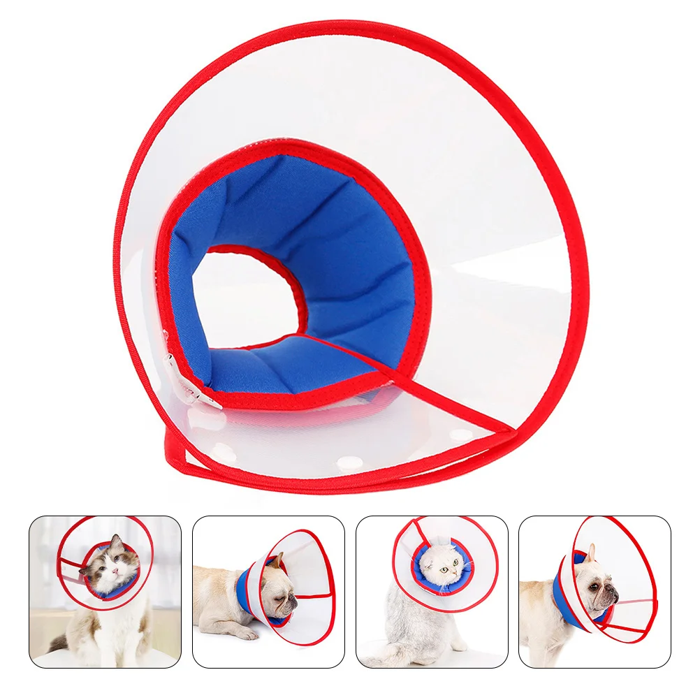 

Adjustable Puppy Recovery Collar Protective Neck Wound Healing Pet Recovery Cone Collar For Cats Lightweight