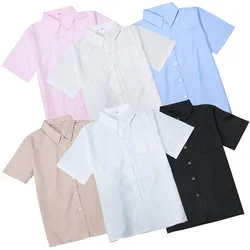 Japanese Sailor Basic Shirt Student Short Sleeve Sailor Blouse for Girls Middle High School Uniforms School Dress Jk Uniform Top