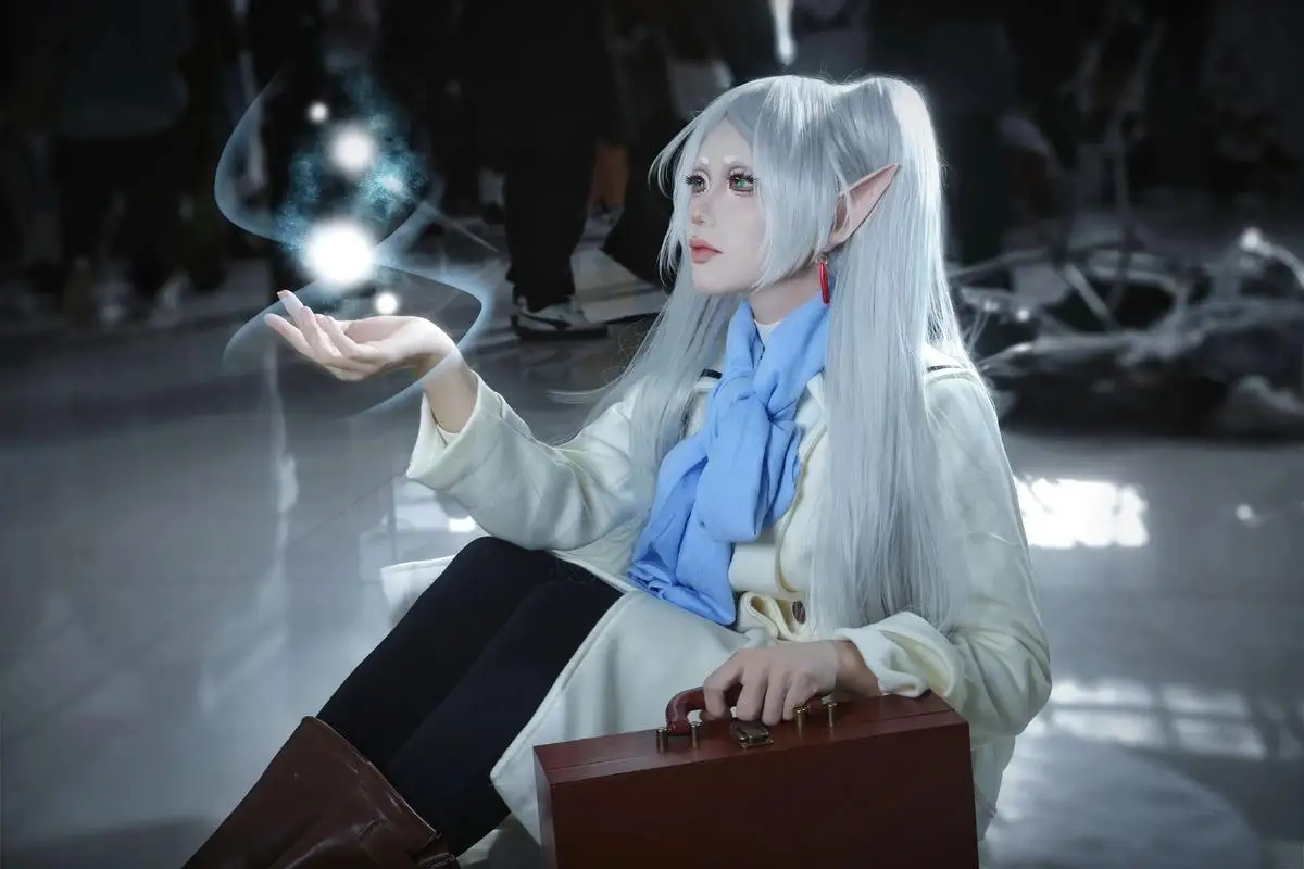 Sousou No Frieren Cosplayフリーレン Frieren Fantasia Costume Coat Shirts Outfit Fantasy Halloween Role-play Costume and Matching Wig