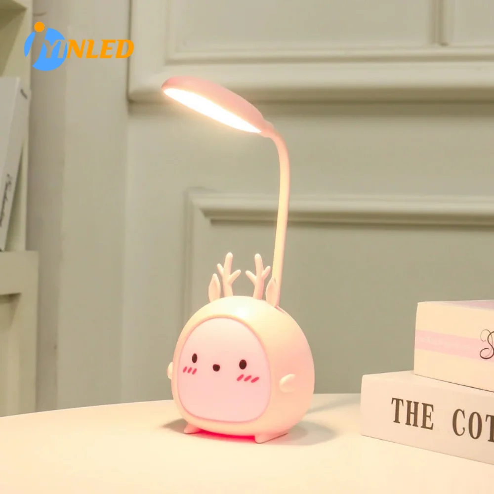 LED Cartoon Night Light Mini Wireless Night Light Table Lamp USB Recharge Lamp Decoration For Kids Gift Bedroom Bedside Kitchen