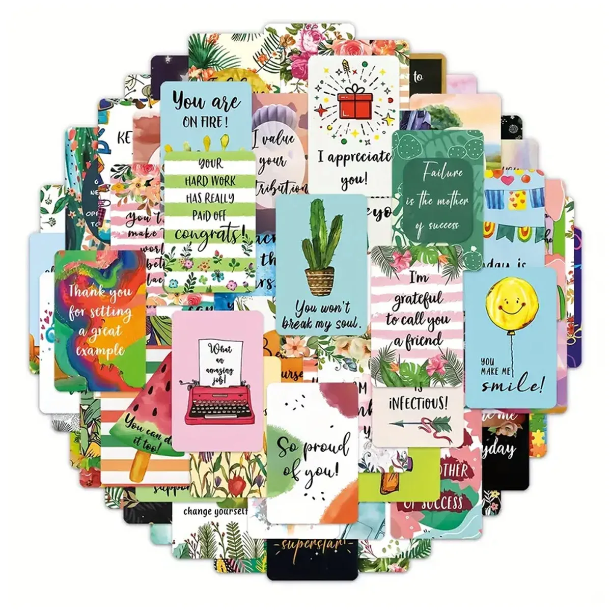 72-teilige positive Affirmationskarten, inspirierende und Ermutigungskarten für Damen und Herren, tägliche Affirmationskarten – Detail 1