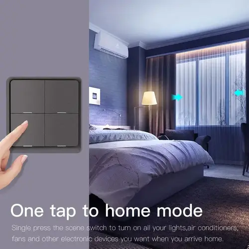 MOES 4 Gang Tuya ZigBee Wireless 12 Scene Switch Push Button Controller By battery Setup Automation Scenario for Tuya Devices - Image 5