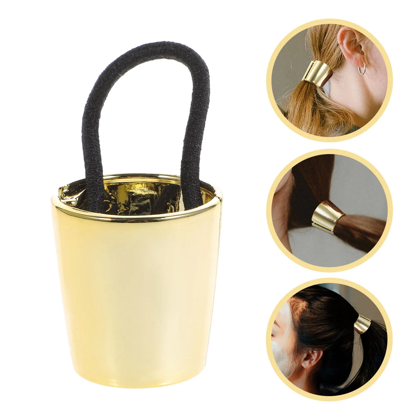 قطعة واحدة من ربطات الشعر الذهبية، ربطات شعر بسيطة للمكياج، متينة وخفيفة الوزن، وصلة مصنوعة من خليط معدني، ملمس ناعم للبشرة، عمل الحفلات #5