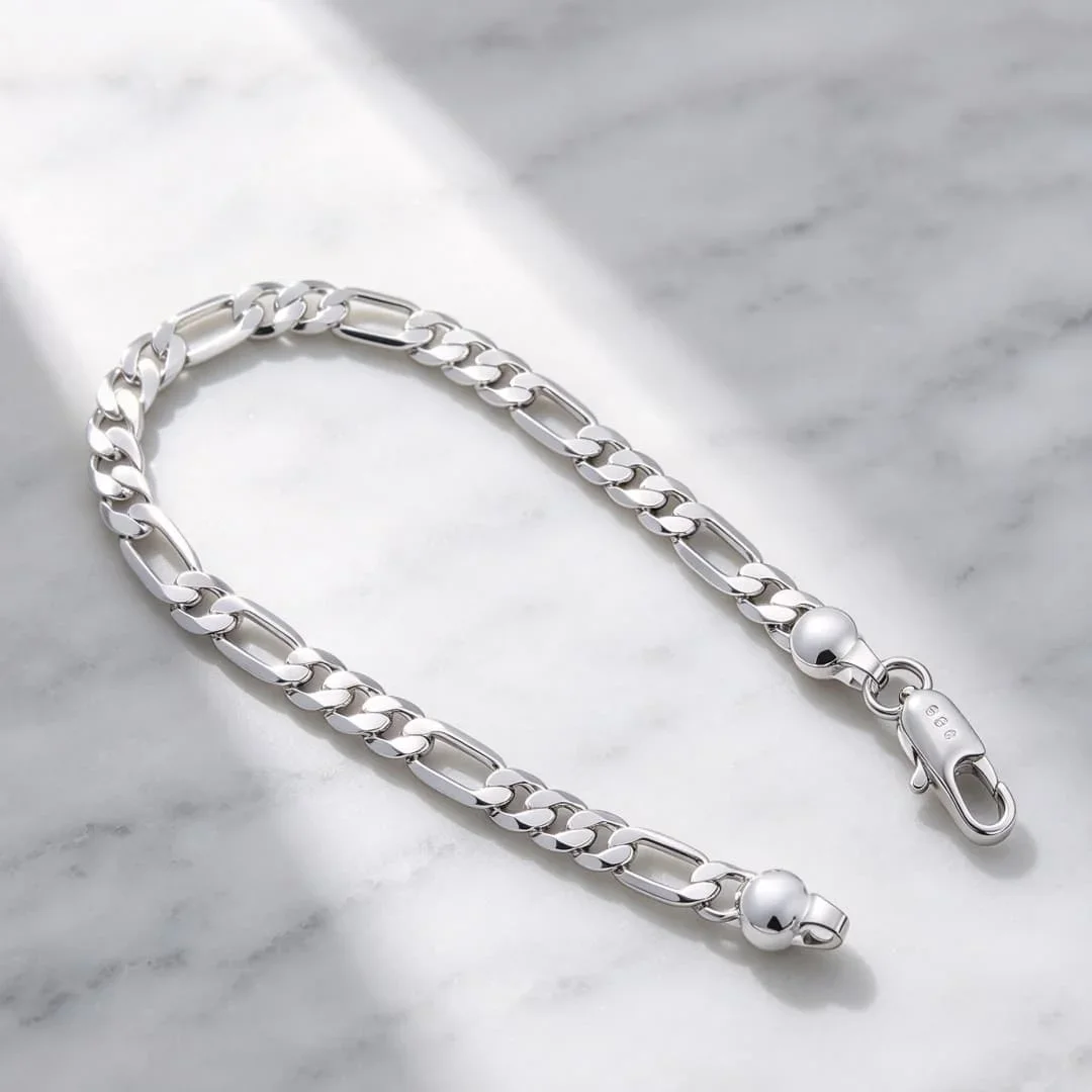 925 Sterling Silver Bohemia 4MM Sideways Chain Bracelets for Women Fashion Wedding Party Gifts Jewelry Hip-hop Accessories