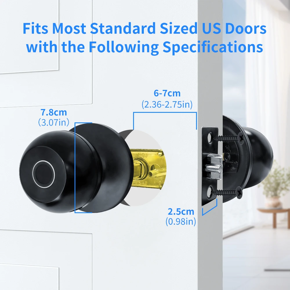 Tuya Smart Devices Bluetooth Fingerprint Recognition Door Lock Smart Life Control Automation Residential Security Protection