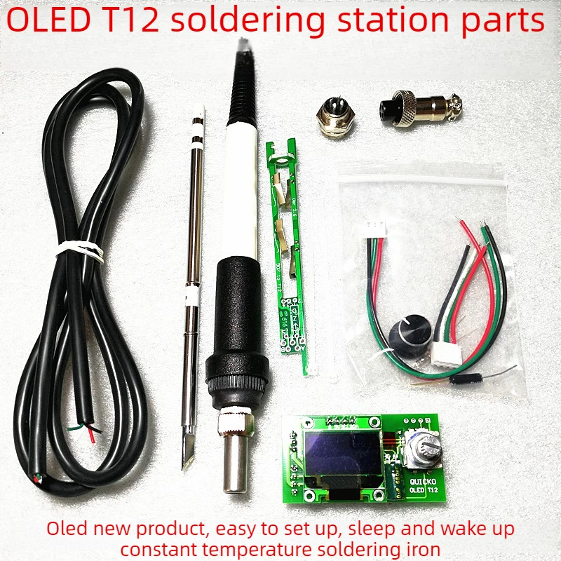 For Hakk T12-STC Digital OLED Controller Soldering Table 0.96 Inches Kit 907/P9/9501/M8 Metal Handle Controller Soldering Set