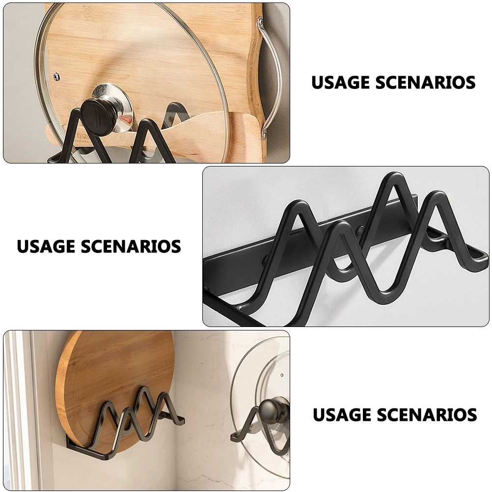 

Premium Pot Cover Mounted Chopping Board Holder Heavy Duty Kitchen Storage Rack Corrosion for Smooth