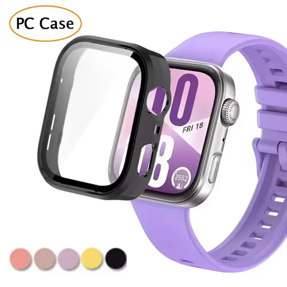 Gehärtetes Glas + PC-Gehäuse für Huawei Watch Fit 4/3 Shell Fallschutzfolie aus gehärtetem Glas für Huawei Watch Fit 3/4/4 Pro