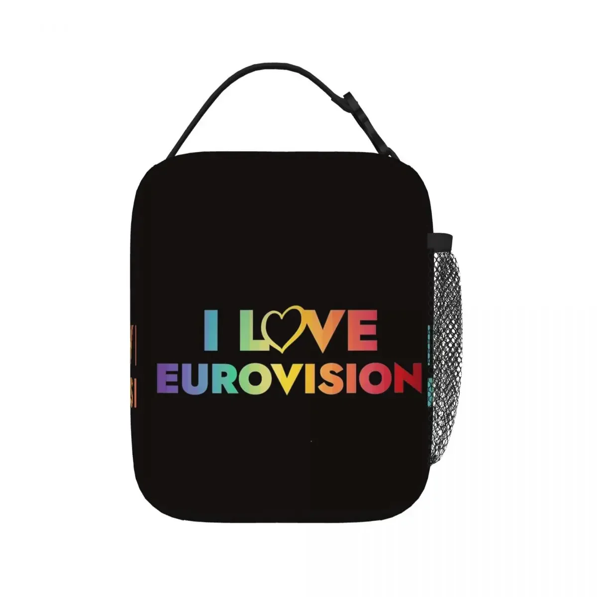 I Love Eurovision Lunch Bags Insulated Lunch Tote Waterproof Thermal Bag Resuable Picnic Bags for Woman Work Kids School