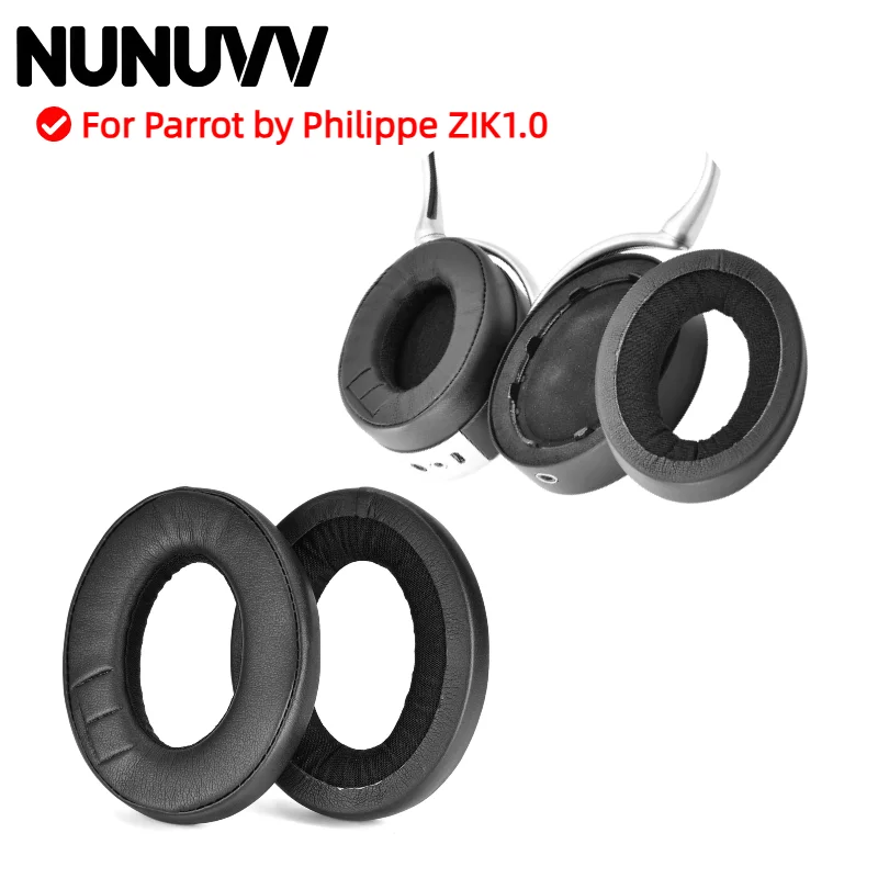 

NUNUVV Replacement Ear Pads Cushions For Parrot by Philippe ZIK1.0 Headphone Softer Protein Leather Earpads
