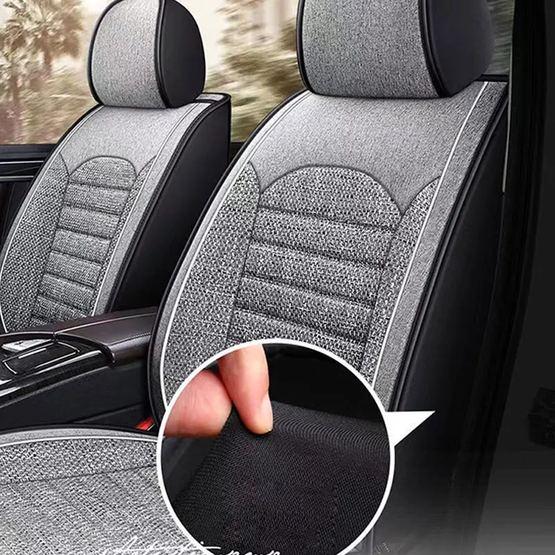 Linen Universal Car Seat Cover Linen Car Seat Cushion Seat Cover Car Front and Rear Seat Protector Car Interior Accessories