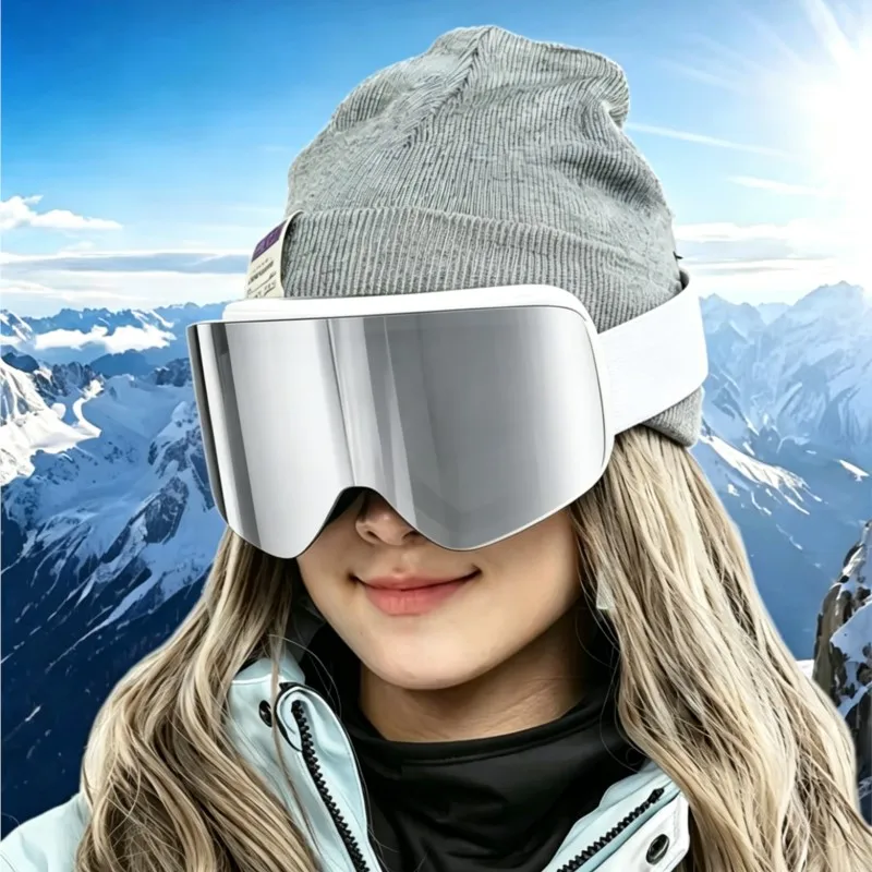 Wide Application Ski Protective Goggles, Efficient Air Circulation Frame With Anti-Fog Dustproof Optical Lenses
