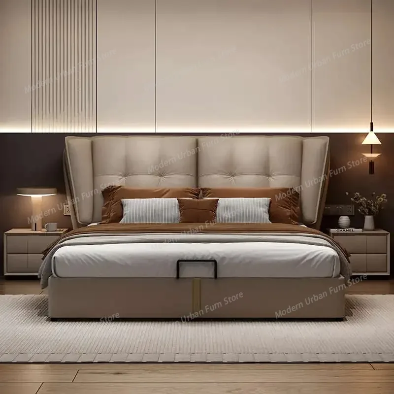180X200CM Frame With StorageBed With Storage Luxury Modern Double Bed Complete Bedroom Furniture Frame King Bed