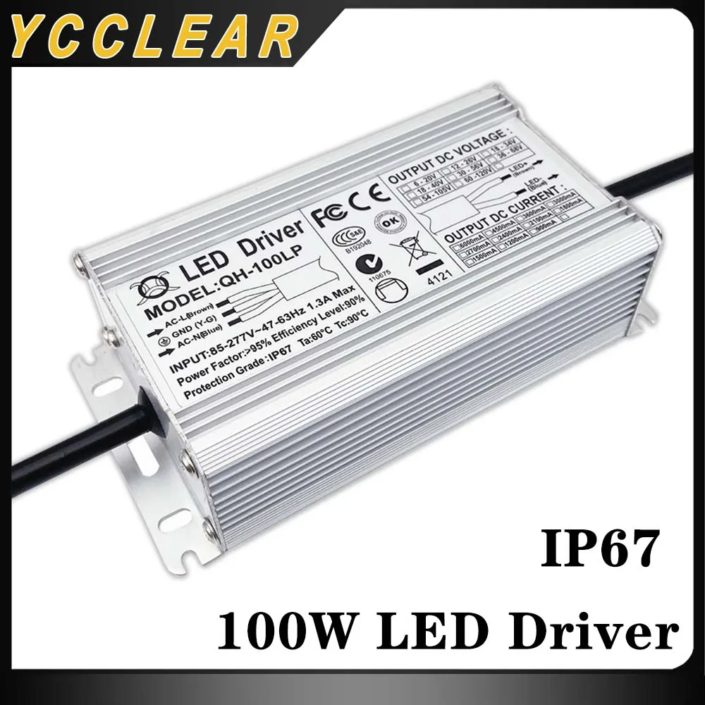 

Constant Current LED Driver 1200mA 1500mA 1800mA 2100mA 2400mA 2700mA 3000mA 80W 90W 100W Waterproof IP67 Lighting Transformer