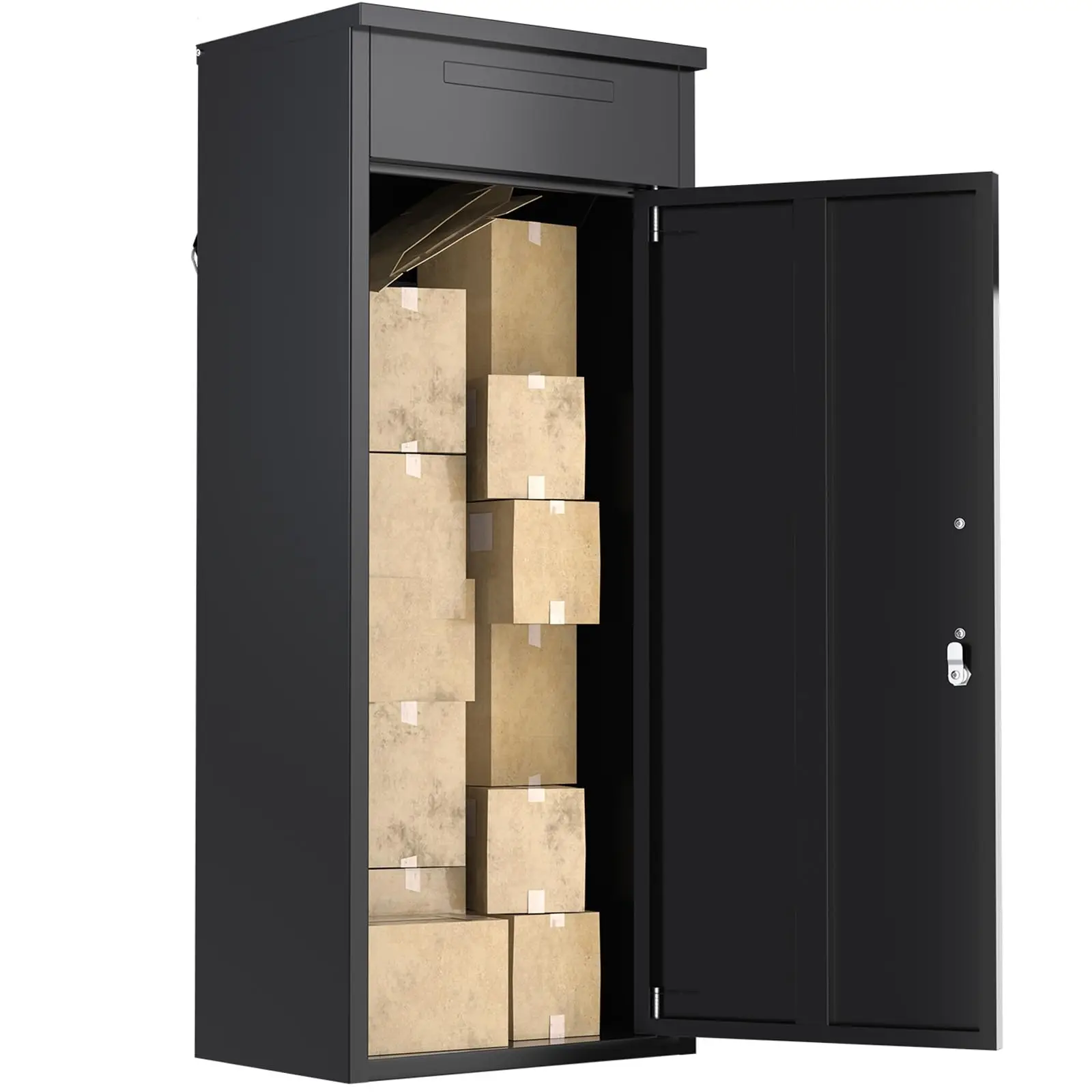 Flip-Top Package Delivery Box for Outside, Large Parcel Drop Box, Package Lock Box Mailbox for Packages, Waterproof
