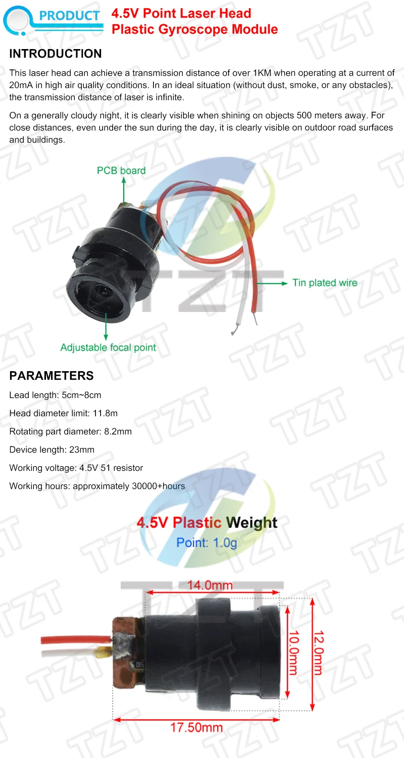 TZT 1/3PCS 650nm 5mW 6MM 9MM 12MM Red Point/Line/Kreuz Laser Modul Kopf Glas Objektiv fokussierbar fokus einstellbare laser kopf – Detail 6