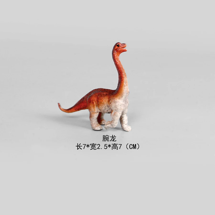 Simulation Animal Models Collection Miniature Dinosaur Models Set 6pcs,Triceratops Brachiosaur Diplodocus Solid Figurine For Kid