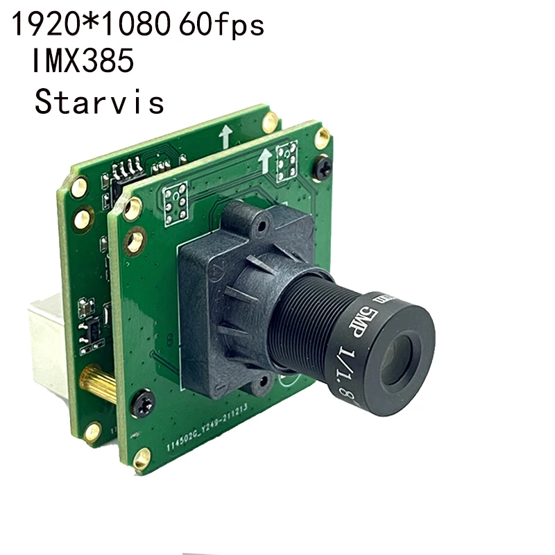 HD Starvis 1080P USB2.0 Camera Module 1920*1080 60fps IMX385 MJPEG, YUV2 Drive-free plug and play Suitable for night shooting