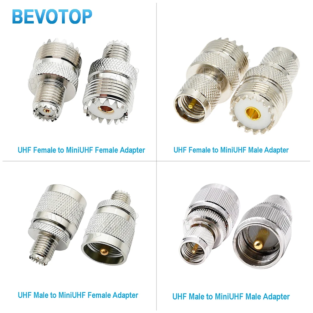1PCS Mini UHF to UHF Adapter PL259 SO239 UHF Female to MINIUHF Male Connector For KENWOOD Antenna TO Motorola RF Adapter