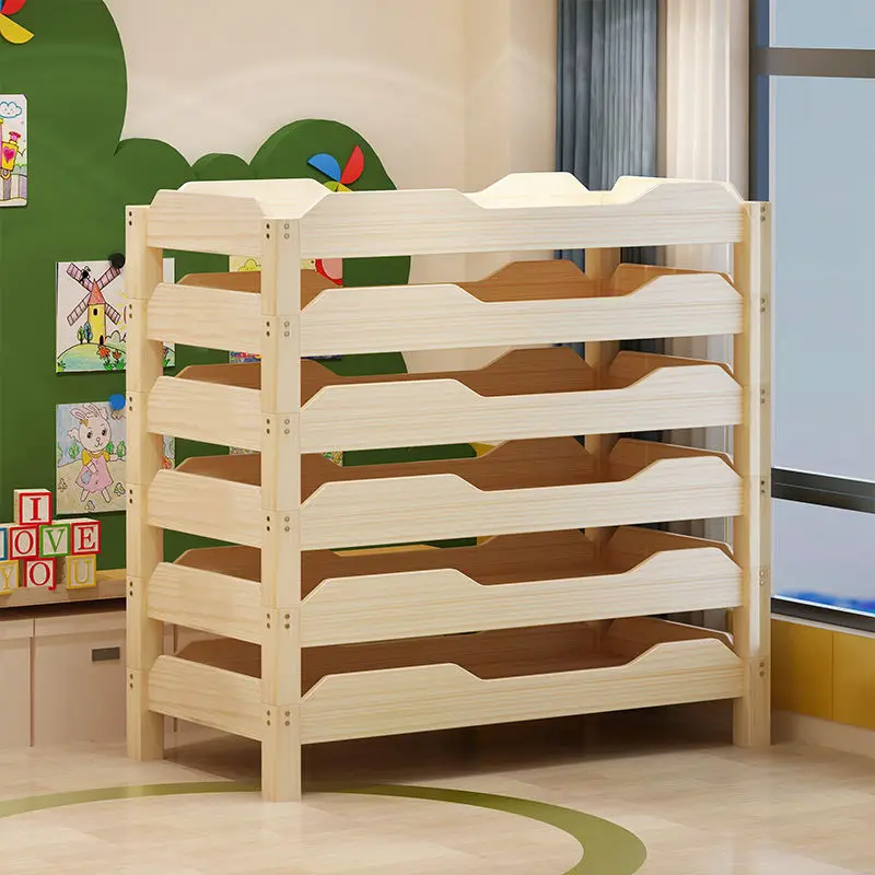 Daycare Wooden Single Child Solid Wooden Stackable Beds Children Kindergarten Bed for Children