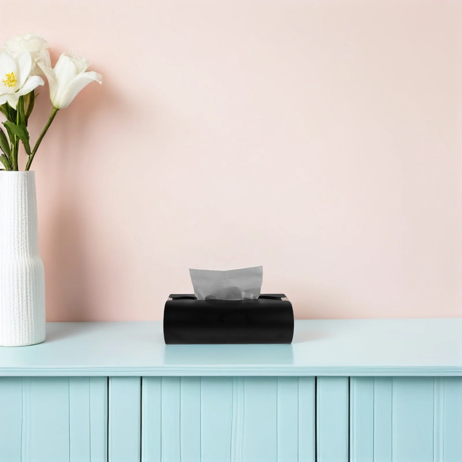 

Stainless Steel Tissue Box Napkin Holder for Home Office Vanity Hotel Restaurant Kitchen Bedroom Bathroom Tabletop