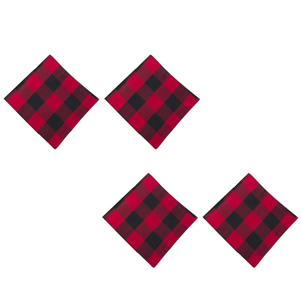 

4 Pcs Placemat Waterproof Home Napkin Dining Heat Insulation Pad Grid Stripe Table Mat Creative Placement Banquet Decoration