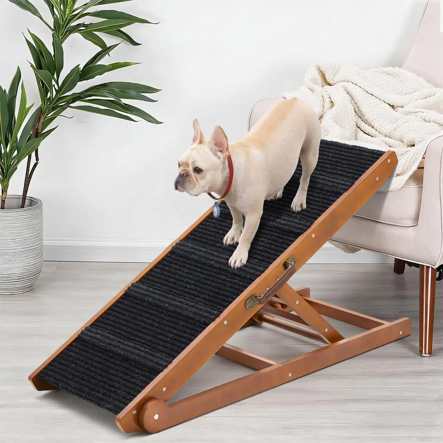 Dog Ramp for Bed - Foldable Small to Large Dog Ramp for Couch - 6 Adjustable Height from 12