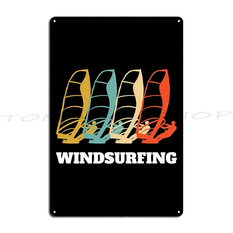 Trailblazing the Waves The Windsurfing Windsurfer Girl Metal Sign Wall Pub Wall Cave Party Bar Cave printed  Tin Sign Poster
