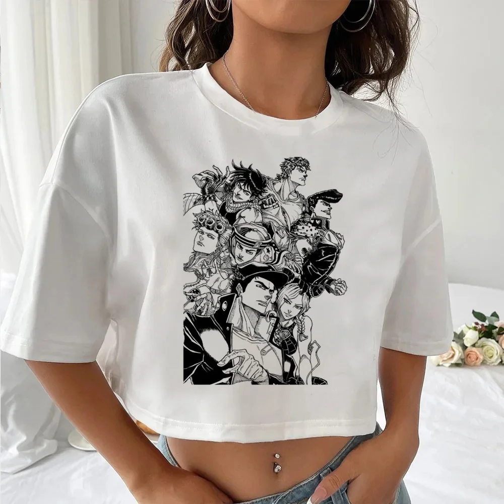 Jojo Bizarre Adventure Steel Ball Run shirt women Graphic Grunge Pastel 80s Colorful Punk t-shirt Digital Trendy Pastel 2000s