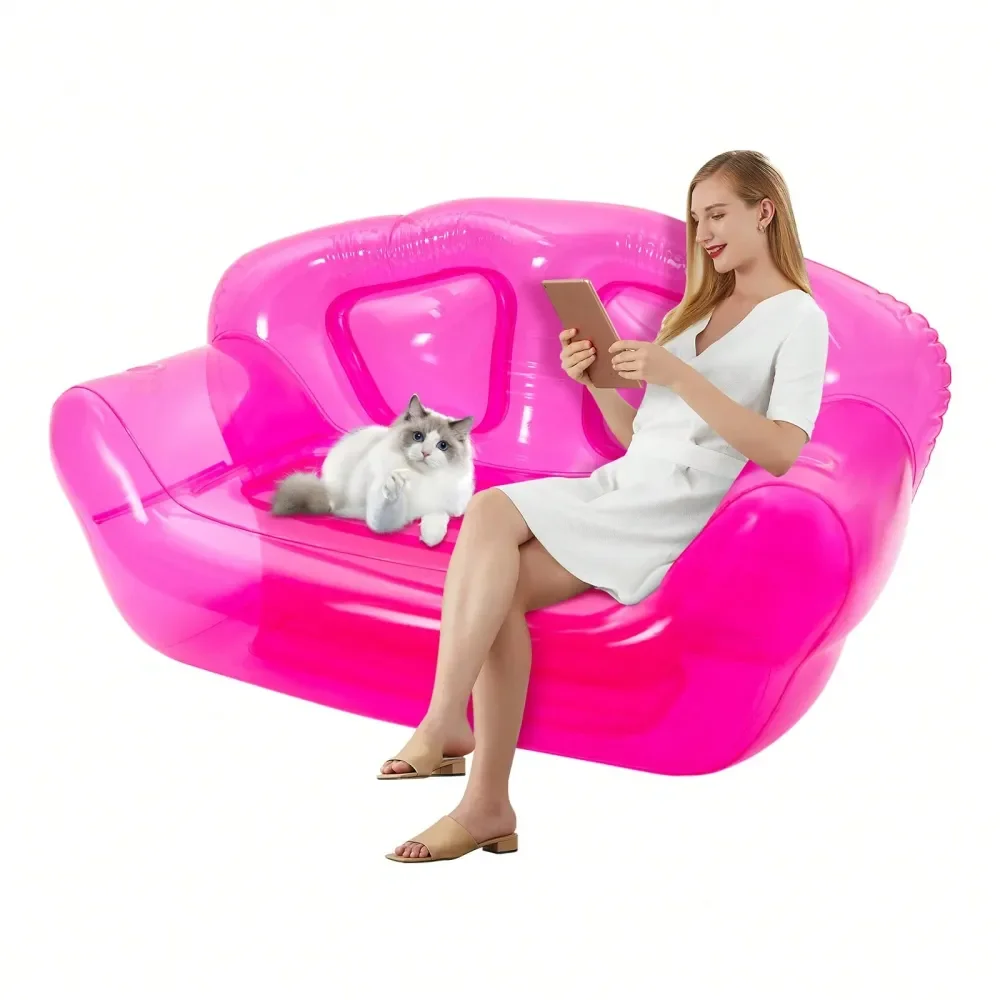 Double Person Sofa Blow UP Chairs Portable Camping Yard Couchs Inflatable Patio Furniture