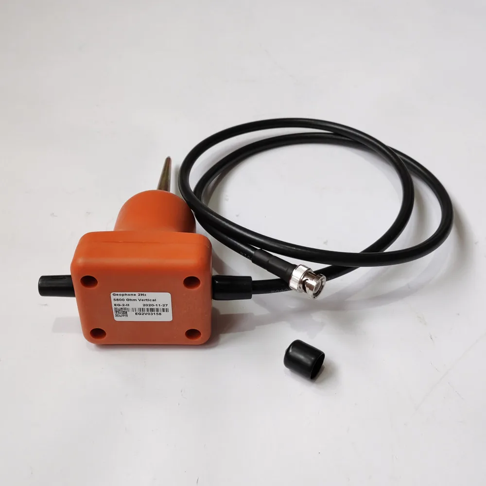 Single EG-2-II Geophone 2Hz Vertical Coaxial Shielded Cable Terminated with BNC Male Connector Seismic 2 Hz Geophone in stock