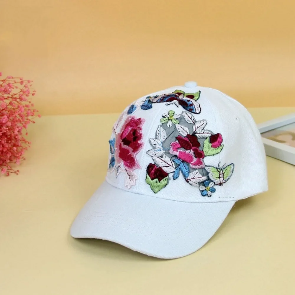 Embroidery Casual Vintage Elegant Harajuku Hip Hop Stage Sun Hats for Women Visors Baseball Cap Streetwear Ethnic Style Fashion