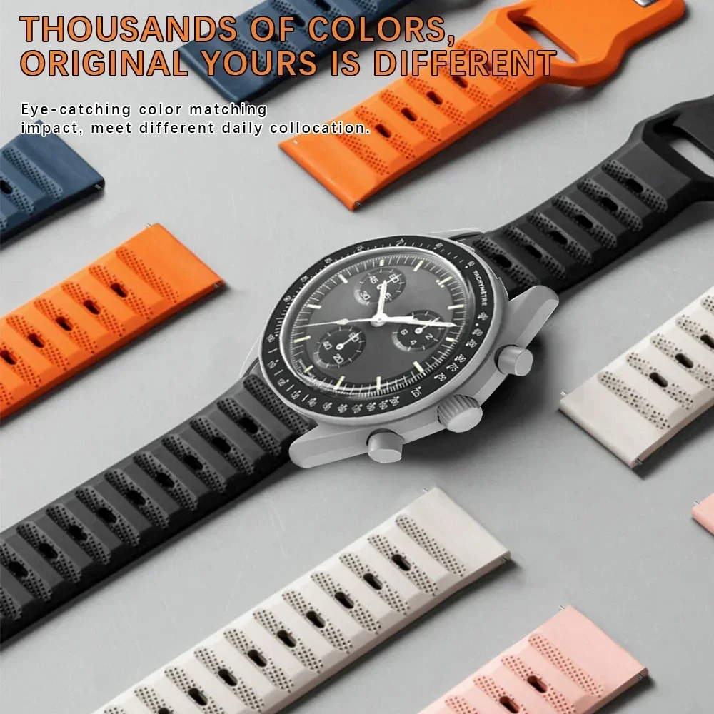 20mm Silicone Strap for Omega X Swatch Joint MoonSwatch Planet Band Quick Release Sport Bracelet for Samsung Galaxy Watch 5 4