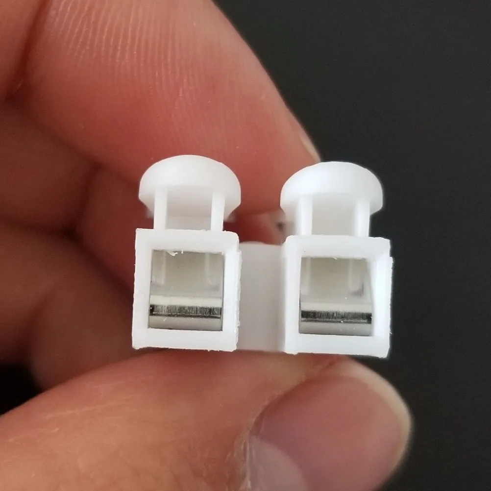

100pcs 2P Push-Type Terminal Block Plastic Wire Connector For 0.2-2.5Mm² 380V 10A Lighting Electrical Wiring Fast Connection
