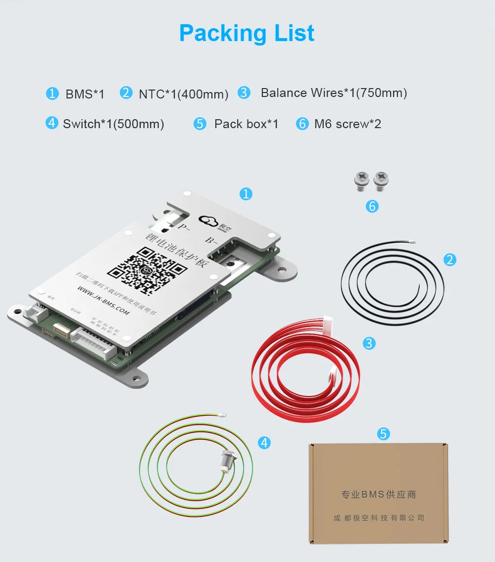 JIKONG BMS 4S 5S 6S 7S 8S Lifepo4 BMS 12V 24V مع 0.4A Active BMS 40A 60A Lifepo4 Li-Ion Lto بطارية ذكية BMS #6