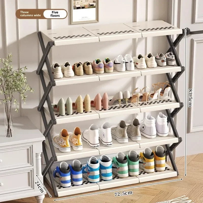 New model Household entrance door folding shoe rack, simple door multi-layer large capacity 2025 new shoe cabinet storage shelf