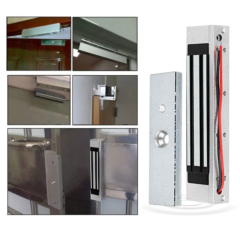 Access Control Single Door 12V Electric Magnetic Lock 180kg Use For Wooden Door Fire Door  Holding Force: 180kg(350lbs)