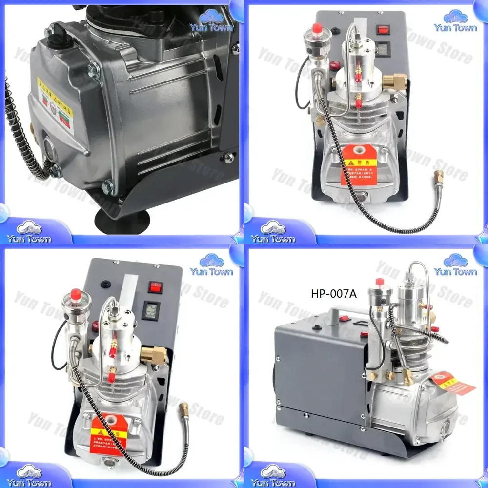 Bomba de Aire de Alta Presión para Inflador de Buceo PCP, 220V 300BAR 30MPA 4500PSI, Compresor de Aire Eléctrico con Enfriamiento por Agua