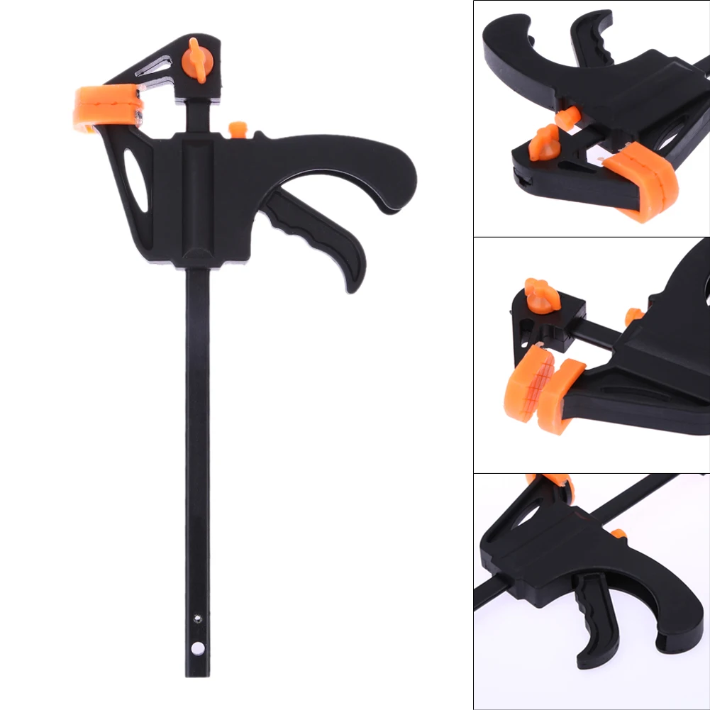 4 Inch F Type Woodworking Clamp Heavy Duty Work Bar F Clamp Ratchet Release Portable Practical Convenient Durable DIY Hand Tool