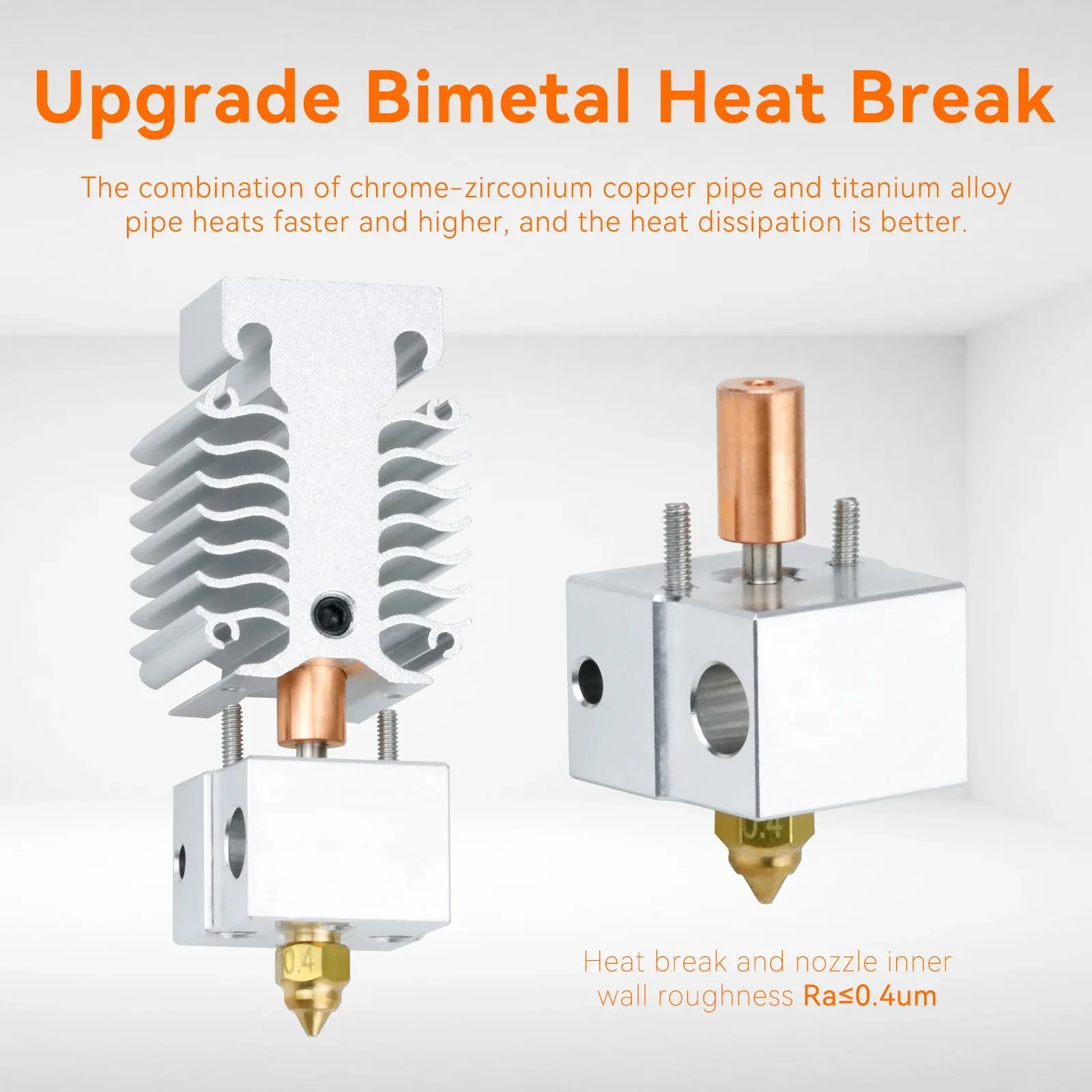 Update Hotend Kit for Ender 3 V3 SE Heating Block Kit Bimetallic Throat High Temperature Print Head for Ender3 3D Printer Parts