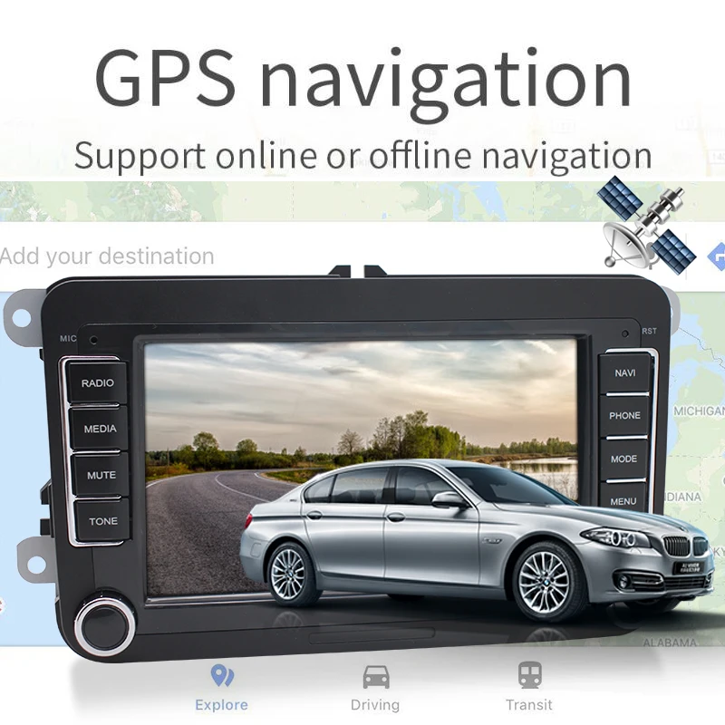 2 Din Android Car Radio GPS 4G WiFi DSP Carplay For VW Skoda Octavia Golf 5 6 Touran Passat B6 Polo Jetta
