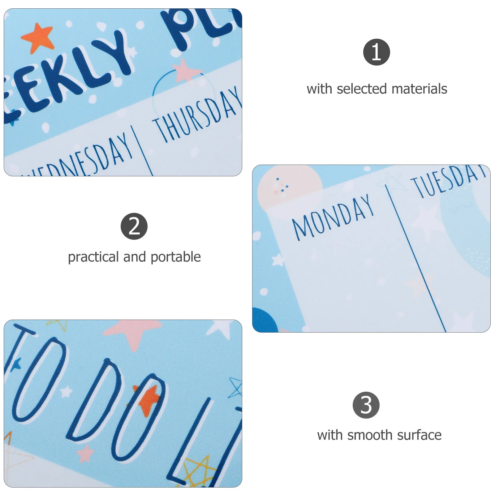 

1Set Magnetic Planner Board Clear Fridge Dry Erase Daily Schedule Reusable No Tape Needed Plastic Refrigerator Dry Erase Board