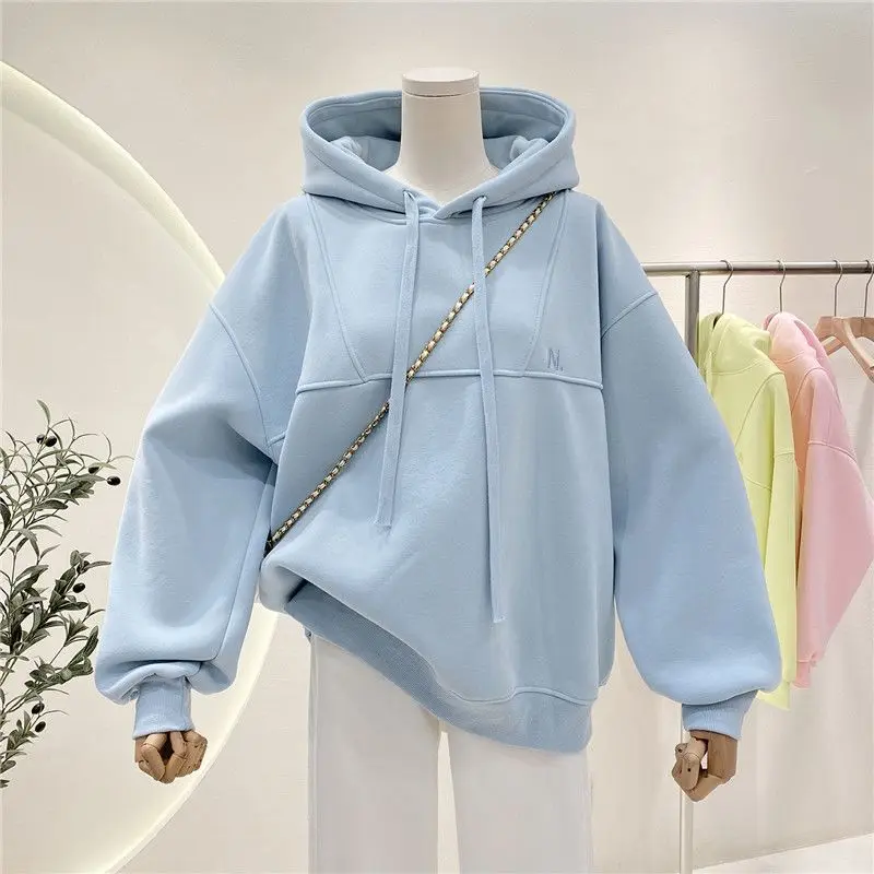 Women Hoodies 2026 Winter Fleece Lined Thick Warm Pullover Sweatshirt Casual Long Sleeve Hooded Top Streetwear
