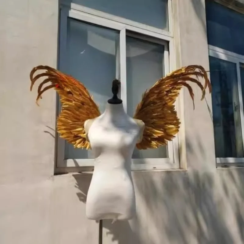 ريشة الجناح الكبار Glod ريشة أجنحة هالوين نموذج المنصة زي سوبر أجنحة ملهى ليلي T-المرحلة الأداء التصوير الدعائم