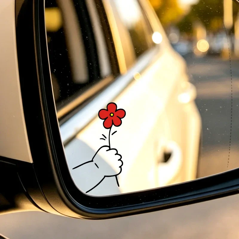 Cross-border foreign trade mirror decoration cute rearview mirror sticker laptop mobile phone case water cup decoration sticker