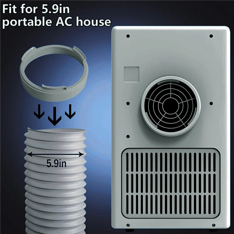 

5,9-дюймовый портативный соединитель выхлопного шланга кондиционера, аксессуары для кондиционера для удлинителя муфты выхлопного шланга переменного тока