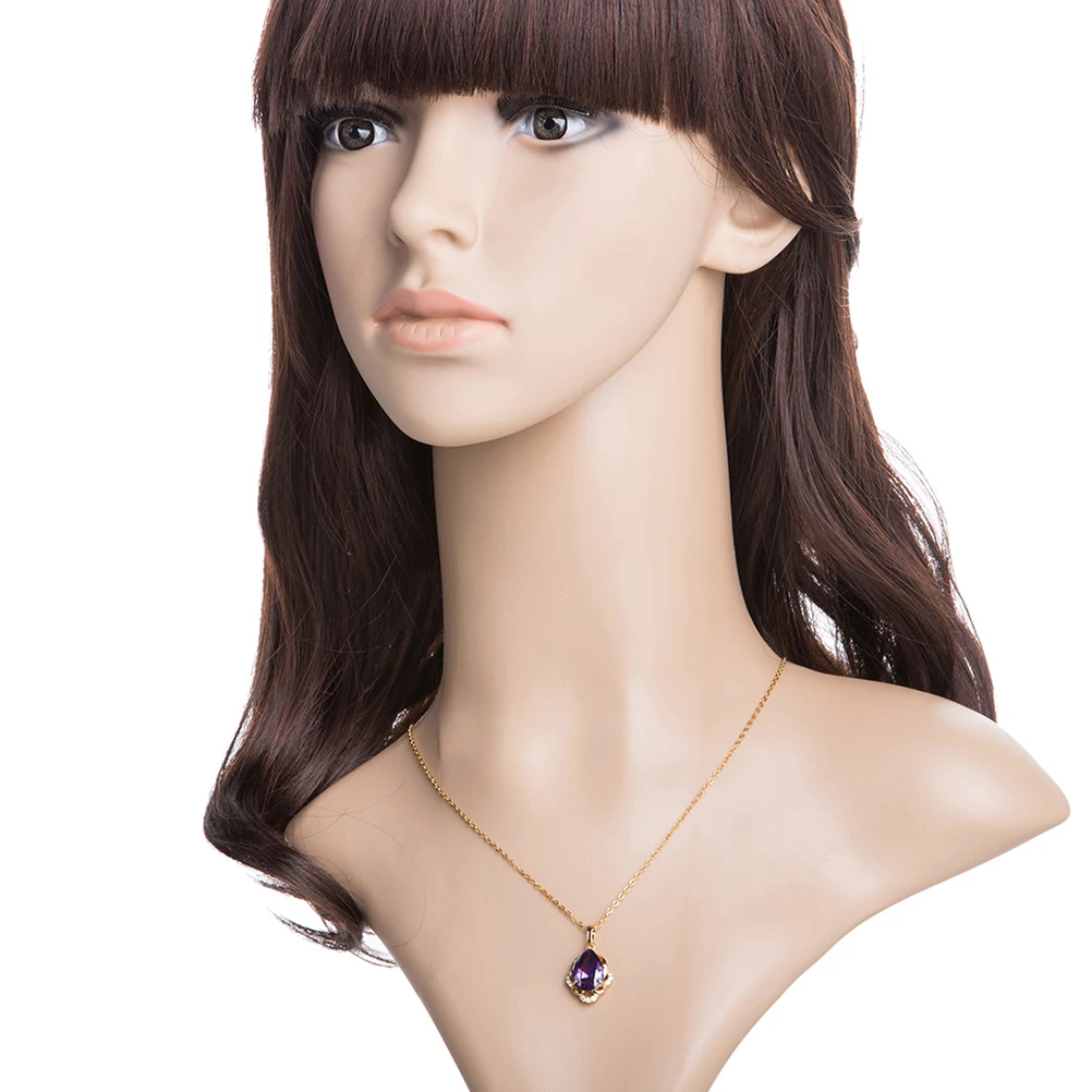 

Large Zircon Pendant Women 44cm Chain Durable Elegant Birthday Jewerlry Gift For Women Wedding Valentines Gift