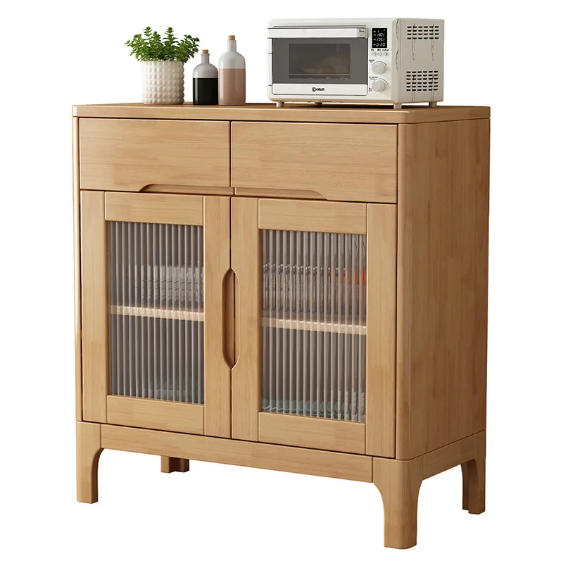 

Custom Living Room Storage Cabinets Nordic Large Capacity Kitchen Sideboard Modern Multifunction Oak Wine Shelf Cabinets Simple